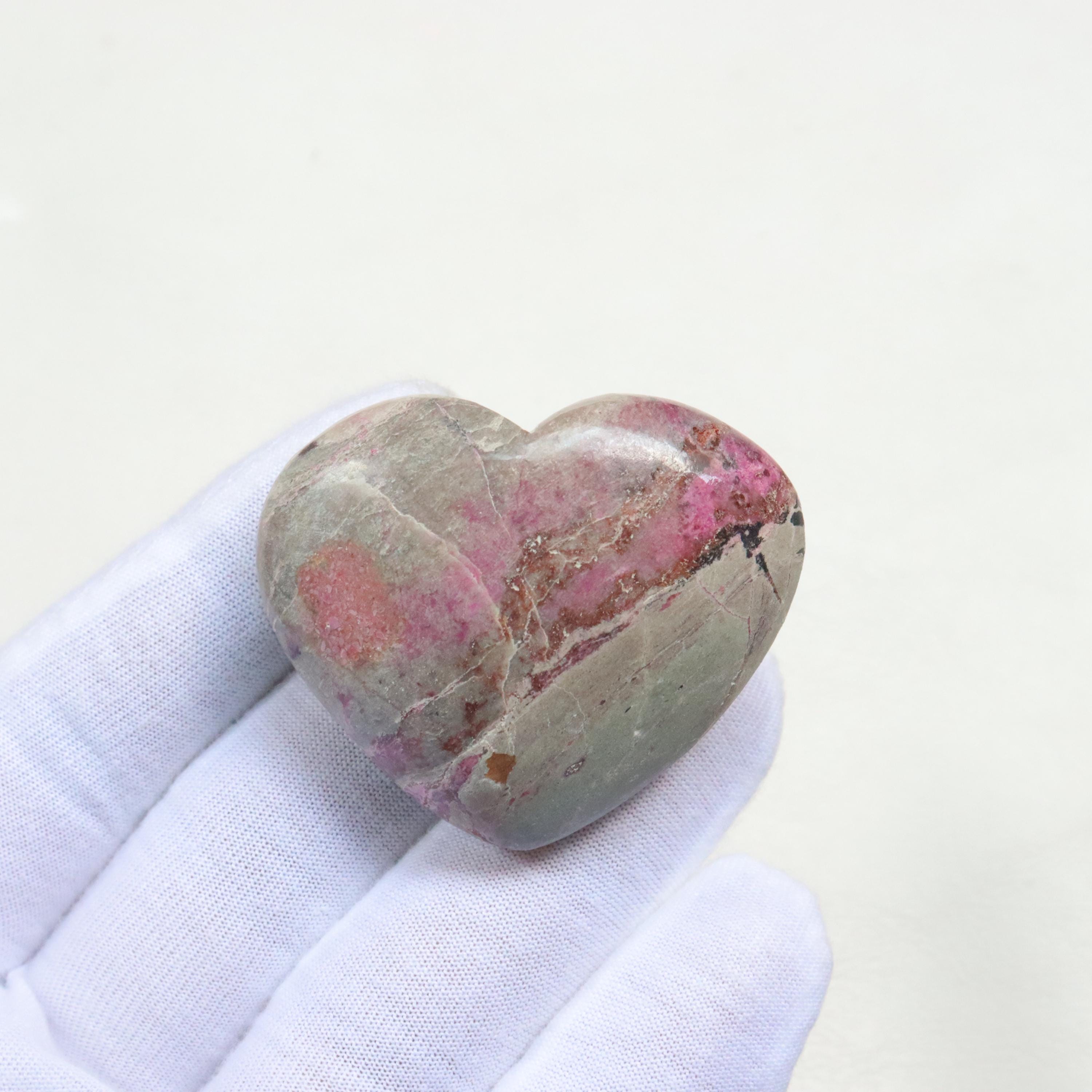 Rare Pink Cobalt Calcite Heart Stone, Natural Cobalto Calcite Gemstone, Cobalto Calcite From Congo, Hand Polished Pink Calcite, Heart Chakra