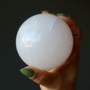 Pink Calcite Sphere Love Crystal Ball Mangano Orb Pink Calcite Sphere Love Crystal Ball Mangano Orb