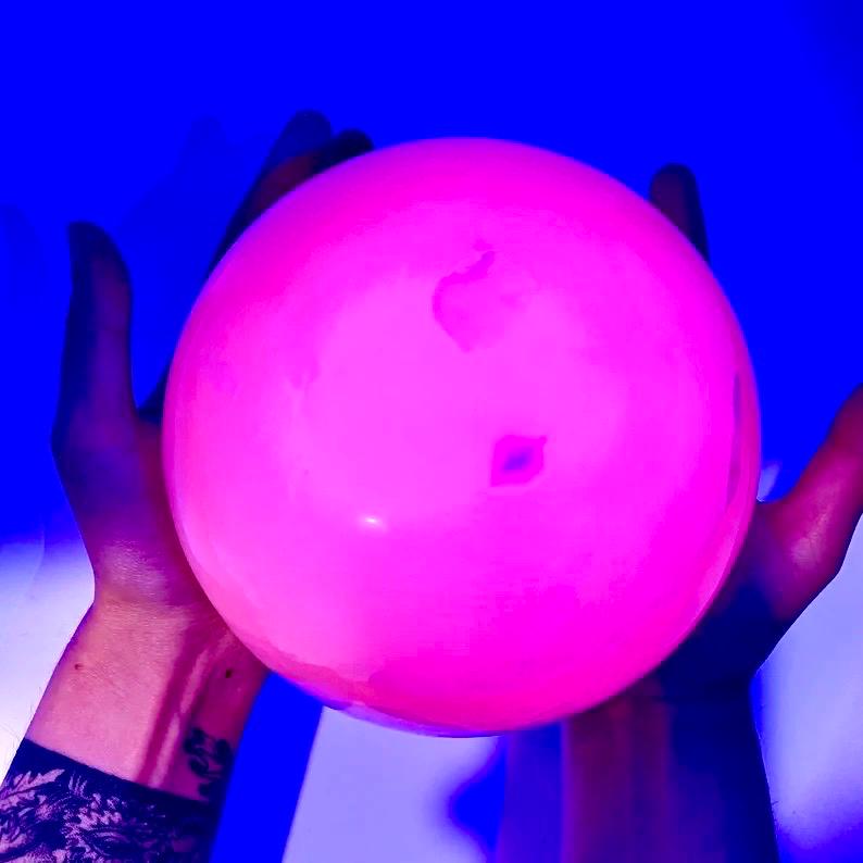 Uv Reactive Mangano Calcite Sphere | Pink Calcite Crystal Ball (14.5cm, 4544g)