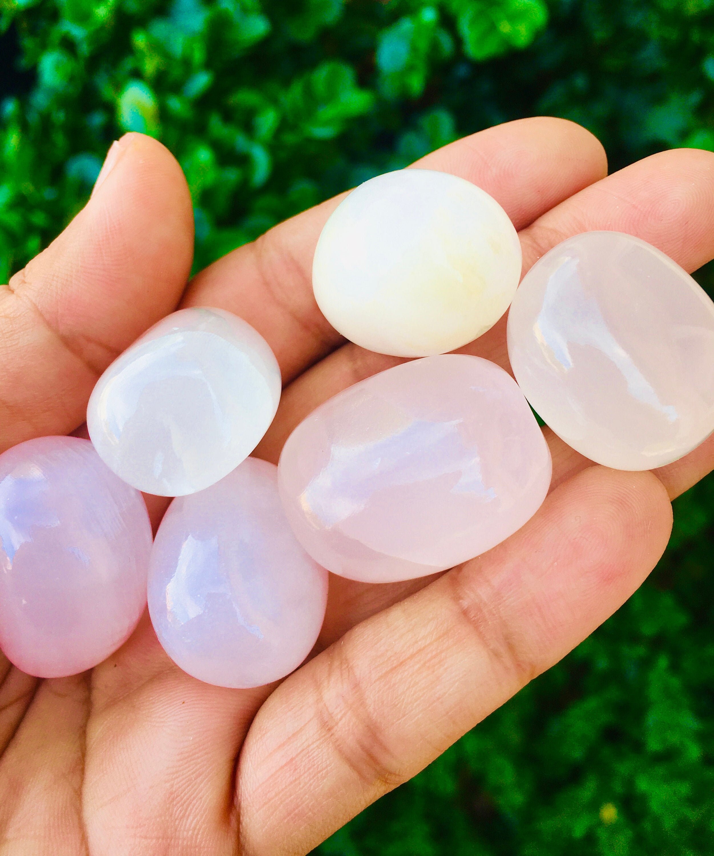 Pink Calcite Crystal (1) Rose Calcite Stone Tumbled Gemstone Natural Shiny Polished Mineral (one)
