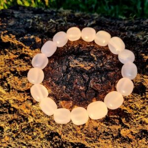 Pink Calcite Tumblestone Healing Bracelet, Pink Calcite bracelet Pink Calcite Tumblestone Healing Bracelet, Pink Calcite bracelet