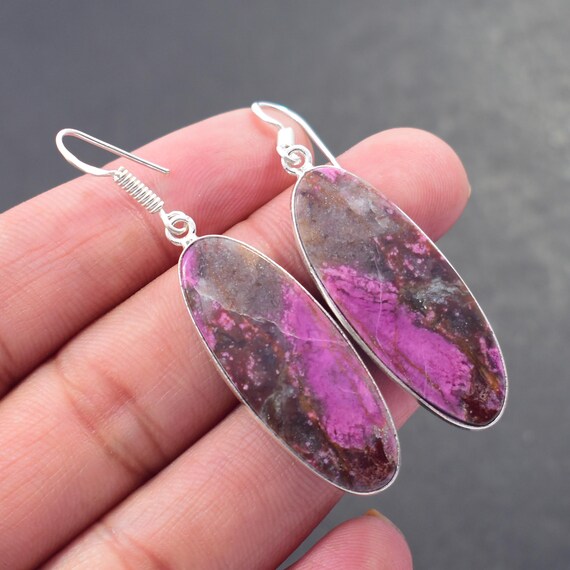 Pink Cobalt Calcite Earrings Sterling Silver Earrings Gemstone Unique Jewelry