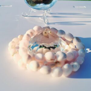 Pink Mangano Calcite Tumblestone Bracelet, healing bracelet, promote a sense of self-love, encourages love, kindness and compassion Pink Mangano Calcite Tumblestone Bracelet, healing bracelet, promote a sense of self-love, encourages love, kindness and compassion