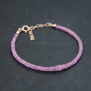 Pink Sapphire bracelet | dainty sapphire jewelry [EBPM1507] Micro faceted pink sapphire | genuine pink sapphire | AAA pink sapphire
