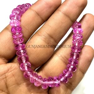 8-10mmPink Sapphire Beads Bracelet~~AAAA+ QUALITY BEAUTIFUL Sapphire Faceted Rondelle Beads Sapphire Bracelet 7 Inches Sapphire Gemstone 8-10mmPink Sapphire Beads Bracelet~~AAAA+ QUALITY BEAUTIFUL Sapphire Faceted Rondelle Beads Sapphire Bracelet 7 Inches Sapphire Gemstone