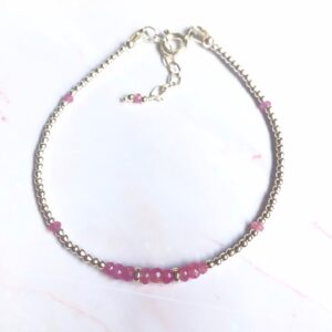 Pink Sapphire bracelet, dainty stacker bracelet, September birthstone, sterling silver, birthday gift, Christmas gift, Sapphire jewellery, Pink Sapphire bracelet, dainty stacker bracelet, September birthstone, sterling silver, birthday gift, Christmas gift, Sapphire jewellery,