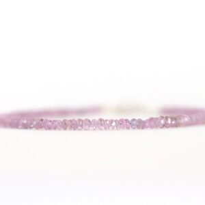 Natural Pink Sapphire Bracelet 3mm Natural Pink Sapphire Bracelet 3mm