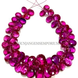 Sparkling Beauty~~Pink Rubellite Sapphire Peardrops AAAA+ RARE Rubellite Color Pink Sapphire Faceted Peardrops 8 Inches Sapphire Bracelet Sparkling Beauty~~Pink Rubellite Sapphire Peardrops AAAA+ RARE Rubellite Color Pink Sapphire Faceted Peardrops 8 Inches Sapphire Bracelet