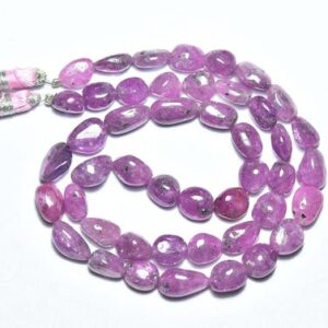 192 cts African Pink Sapphire Nuggets Beads - 16 inches - Natural Smooth Pink Sapphire Nuggets Strand -Size is 7x9 - 7x12.5 mm #2860 192 cts African Pink Sapphire Nuggets Beads - 16 inches - Natural Smooth Pink Sapphire Nuggets Strand -Size is 7x9 - 7x12.5 mm #2860