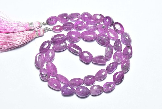 192 Cts African Pink Sapphire Nuggets Beads - 16 Inches - Natural Smooth Pink Sapphire Nuggets Strand -size Is 7x9 - 7x12 Mm #2860 192 Cts African Pink Sapphire Nuggets Beads - 16 Inches - Natural Smooth Pink Sapphire Nuggets Strand -size Is 7x9 - 7x12 Mm #2860