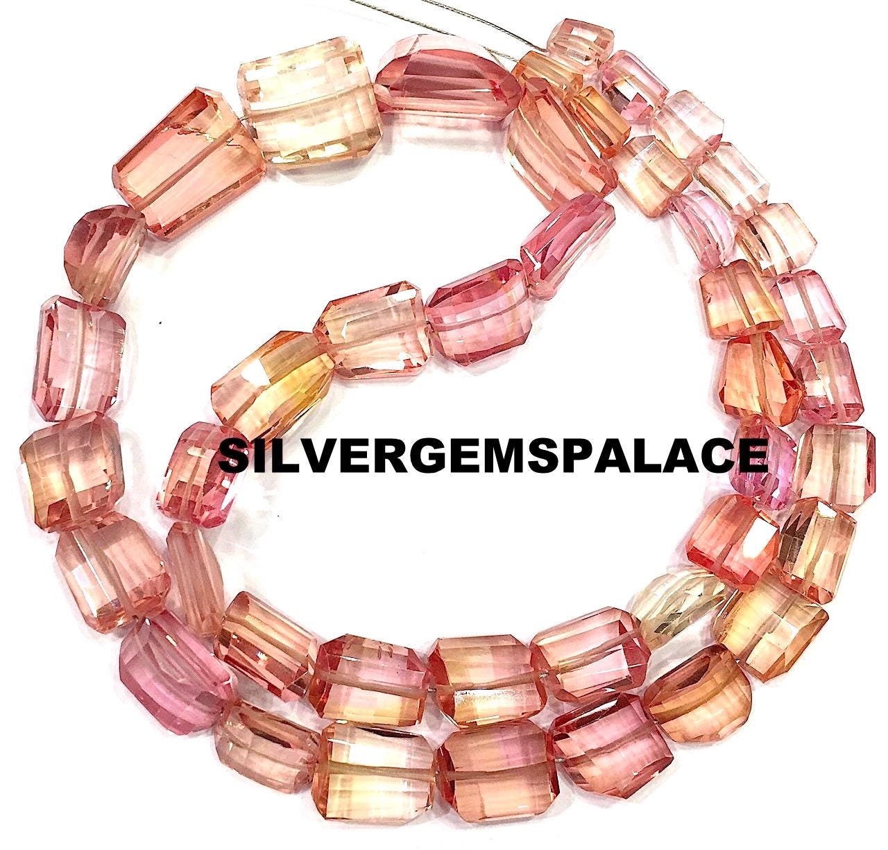 Aaaa+ Rarest~padparadscha Pink Sapphire Faceted Nuggets Beads,grapefruit Color Nuggets Beads Sapphire Nuggets Gemstone Beads Jewelry Making.