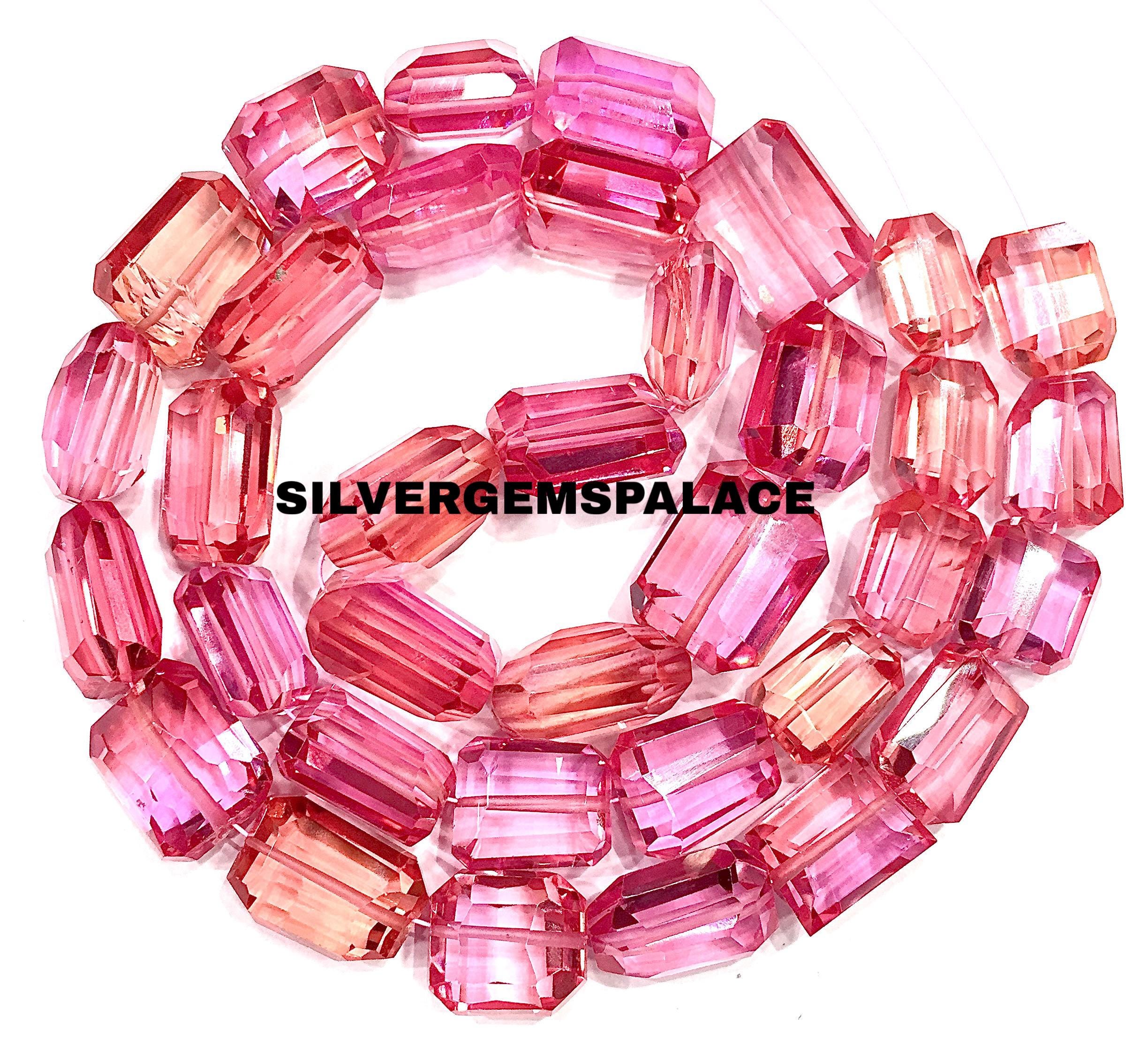 Aaaa+ Rarest~padparadscha Pink Sapphire Faceted Nuggets Beads Grapefruit Color Nuggets Beads Peach Nuggets Gemstone Beads Jewelry Making 18”