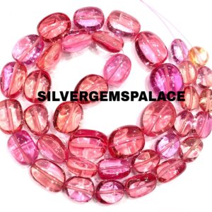 AAAA+ Rarest~Padparadscha Pink Sapphire Smooth Nuggets Beads Peach Pink Grapefruit Nuggets Gemstone Beads Polished Jewelry Nuggets Beads 18” AAAA+ Rarest~Padparadscha Pink Sapphire Smooth Nuggets Beads Peach Pink Grapefruit Nuggets Gemstone Beads Polished Jewelry Nuggets Beads 18”