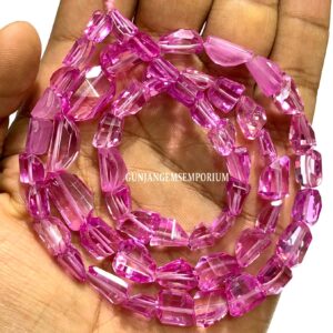 Aaaa+ Sparkling Pink Sapphire Nuggets Beads Rare Colorful Pink Sapphires Gemstone Faceted Beads 20” Strand Faceted Nuggets Jewelry Beads Aaaa+ Sparkling Pink Sapphire Nuggets Beads Rare Colorful Pink Sapphires Gemstone Faceted Beads 20” Strand Faceted Nuggets Jewelry Beads