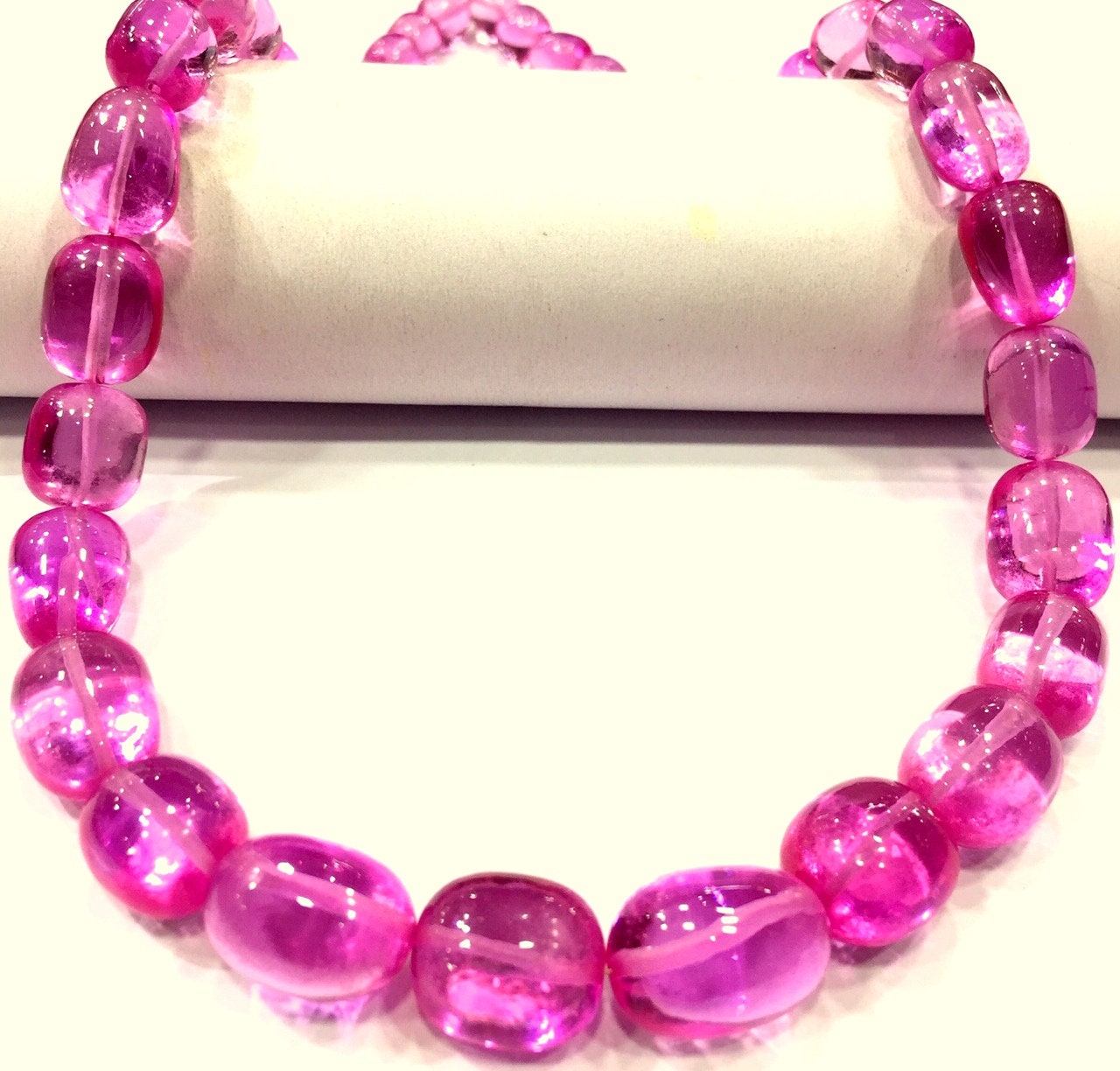 Extremely Beautiful~~rare Pink Sapphire Smooth Nuggets Beads Long Nuggets Beads Sparkle Pink Sapphire Gemstone Beads Jewelry Making Beads.