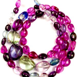 Extremely Gorgeous~~aaa+ Multi Pink Sapphire Smooth Nugget Beads Multi Color Pink Sapphire Smooth Beads Pink Sapphire Smooth Nuggets Jewelry