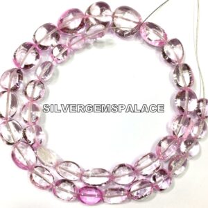 Extremely Rare~AAAA+ Pink Sapphire Smooth Nuggets Beads Pink Sapphire Gemstone Beads Free Form Nuggets Beads Spectacular Beads Strand.