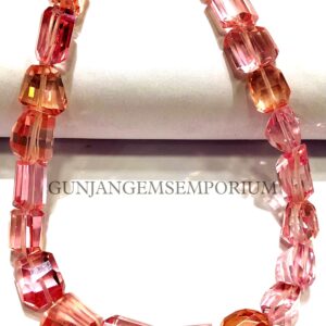 Pink Peach Padparadscha Sapphire Aaaa+ Quality~~juicy Light Pink Padparadscha Sapphire Nuggets Pink Sapphire Faceted Nuggets Wholesale Beads