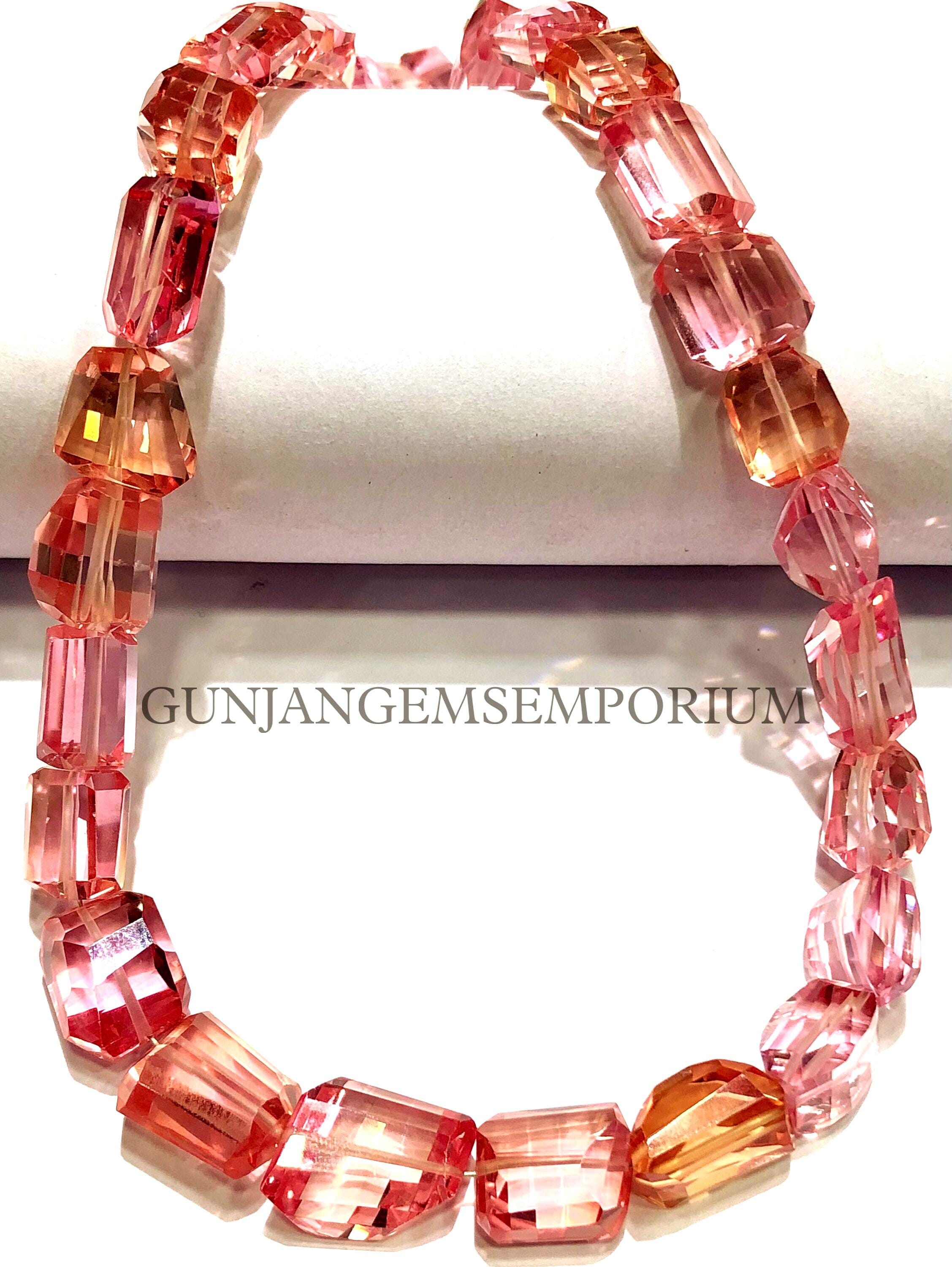 Pink Peach Padparadscha Sapphire Aaaa+ Quality~~juicy Light Pink Padparadscha Sapphire Nuggets Pink Sapphire Faceted Nuggets Wholesale Beads