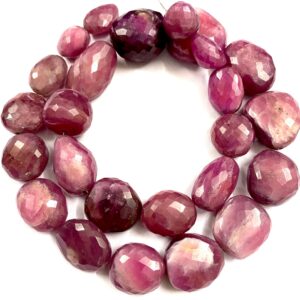 Rarest Beauty Pink Sapphire Faceted Nuggets Pink Sapphire Gemstone Beads Natural Bio Pink Sapphire Faceted Nugget Beads Wholesale Jewellers