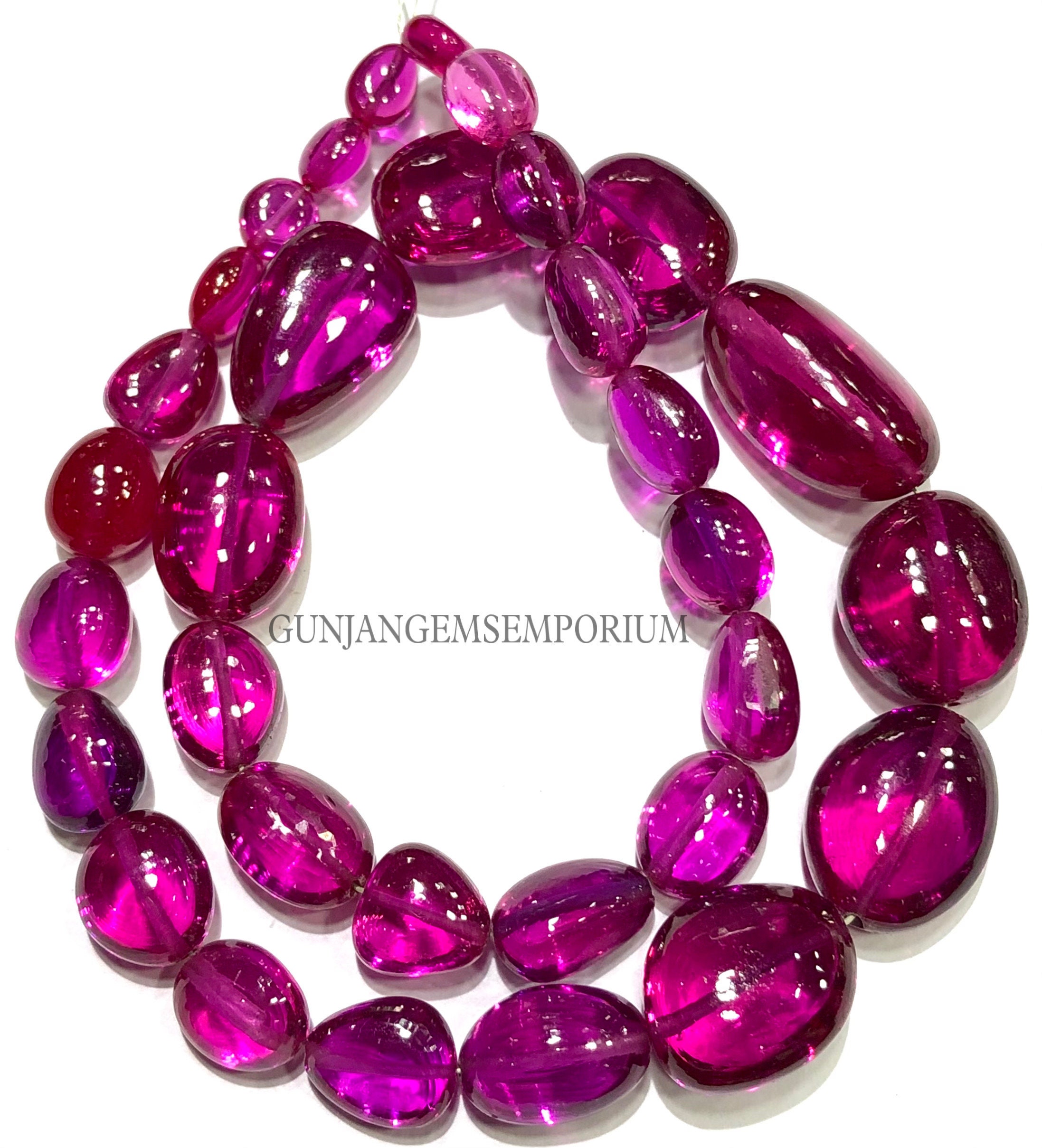 So Rare~~rubellite Sapphire~~aaaa++ Pink Sapphire Rubellite Color Sapphire Smooth Nugget Bead Sapphire Polished Nugget 13” Sapphire Necklace