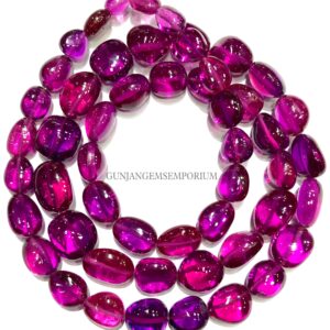 So RARE~~Rubellite Sapphire~~AAAA++ Pink Sapphire Beads Rubellite Color Sapphire Nuggets Smooth Sapphire Polished Nuggets Sapphire Necklace