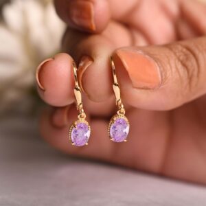 Pink Sapphire Dangle Earrings: 925 Sterling Silver, Bridal Jewelry Pink Sapphire Dangle Earrings: 925 Sterling Silver, Bridal Jewelry