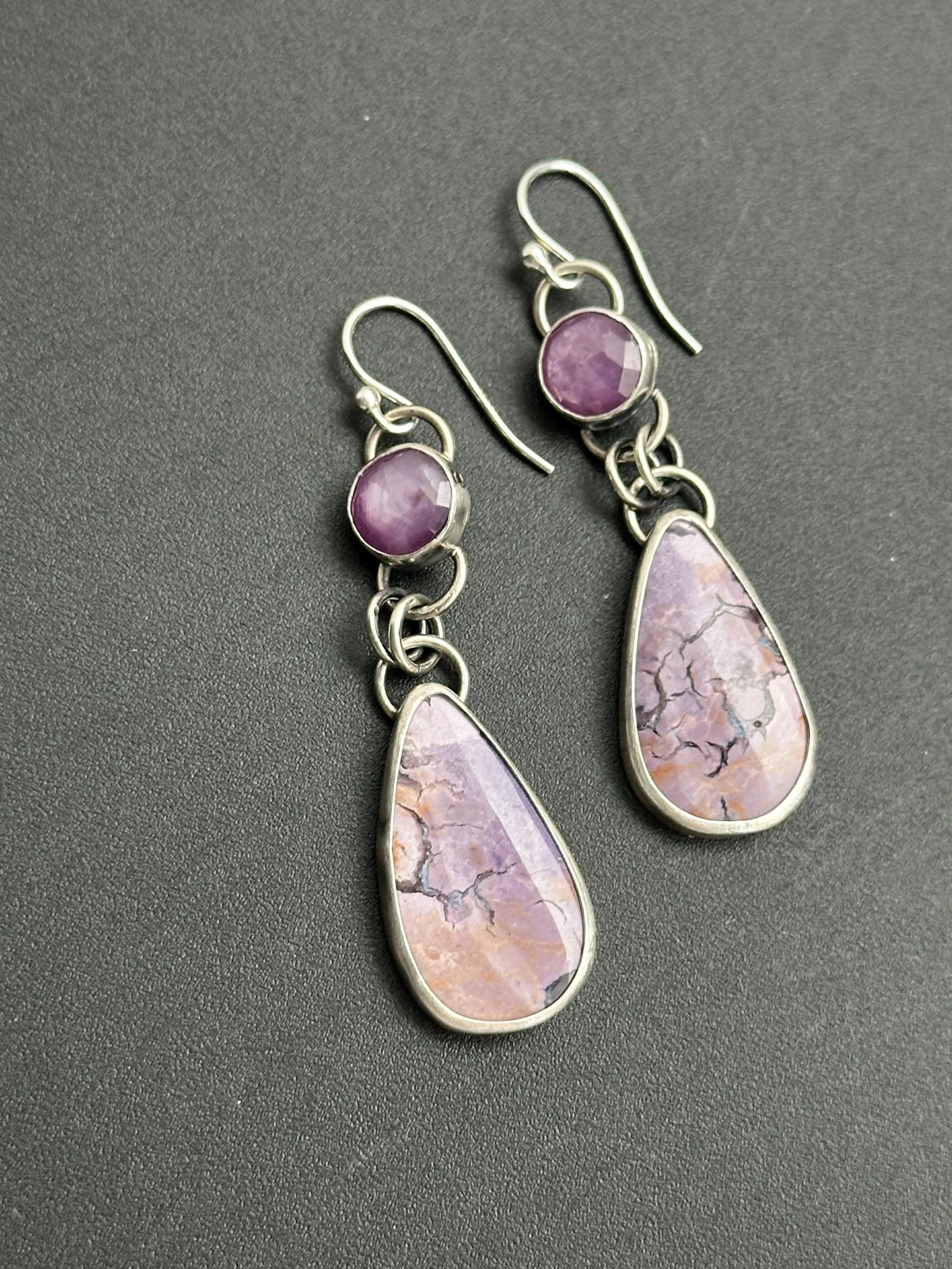 Tiffany Stone And Pink Sapphire Statement Earrings
