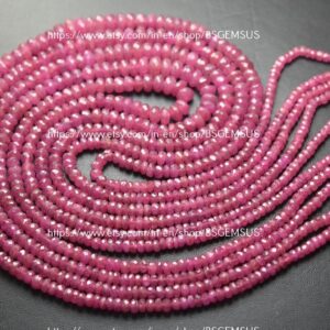 14 Inches Strand,Natural Pink Sapphire Faceted Rondelles,Size 3-4.5mm Approx 1100