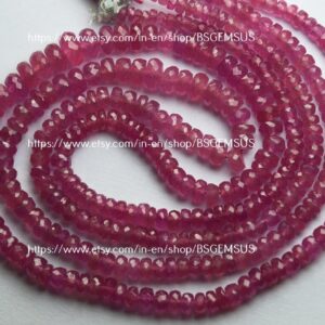 7 Inches Strand,Natural Pink Sapphire Faceted Rondelles,Size 3.5-4.5mm Approx 1100