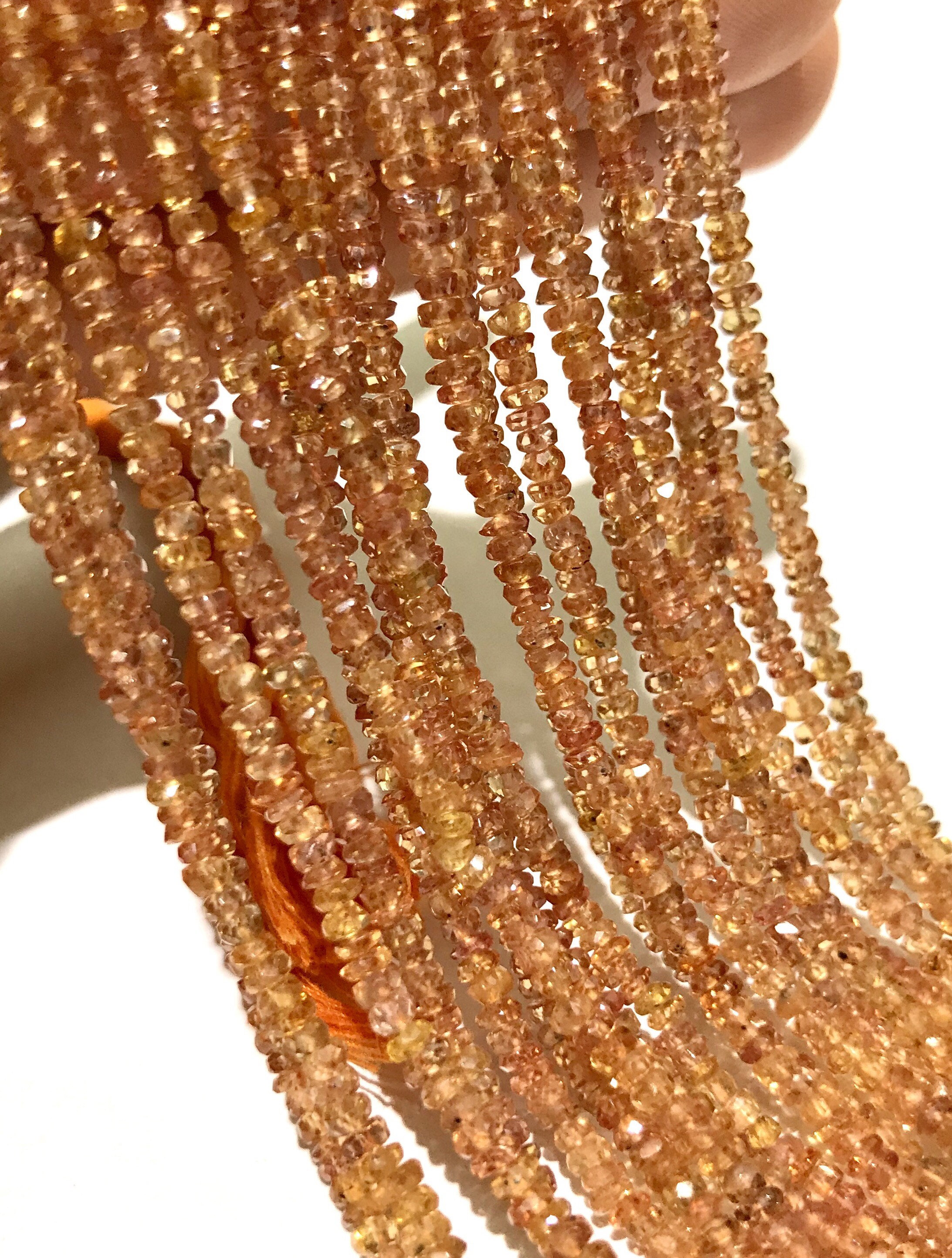 Aaa+ Peach Padparadscha Sapphire Beads Peach Pink Sapphire Faceted Rondelle Beads 3-3.5mm Natural Sapphire 16” Beads Sapphire Gemstone Beads Aaa+ Peach Padparadscha Sapphire Beads Peach Pink Sapphire Faceted Rondelle Beads 3-3.5mm Natural Sapphire 16” Beads Sapphire Gemstone Beads