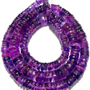 AAAA++ Gorgeous~~Sparkling~~ Pink Sapphire Faceted Tyre Beads Pink Sapphire Gemstone Beads Sapphire Heishi Beads Pink Sapphire Flat Rondelle