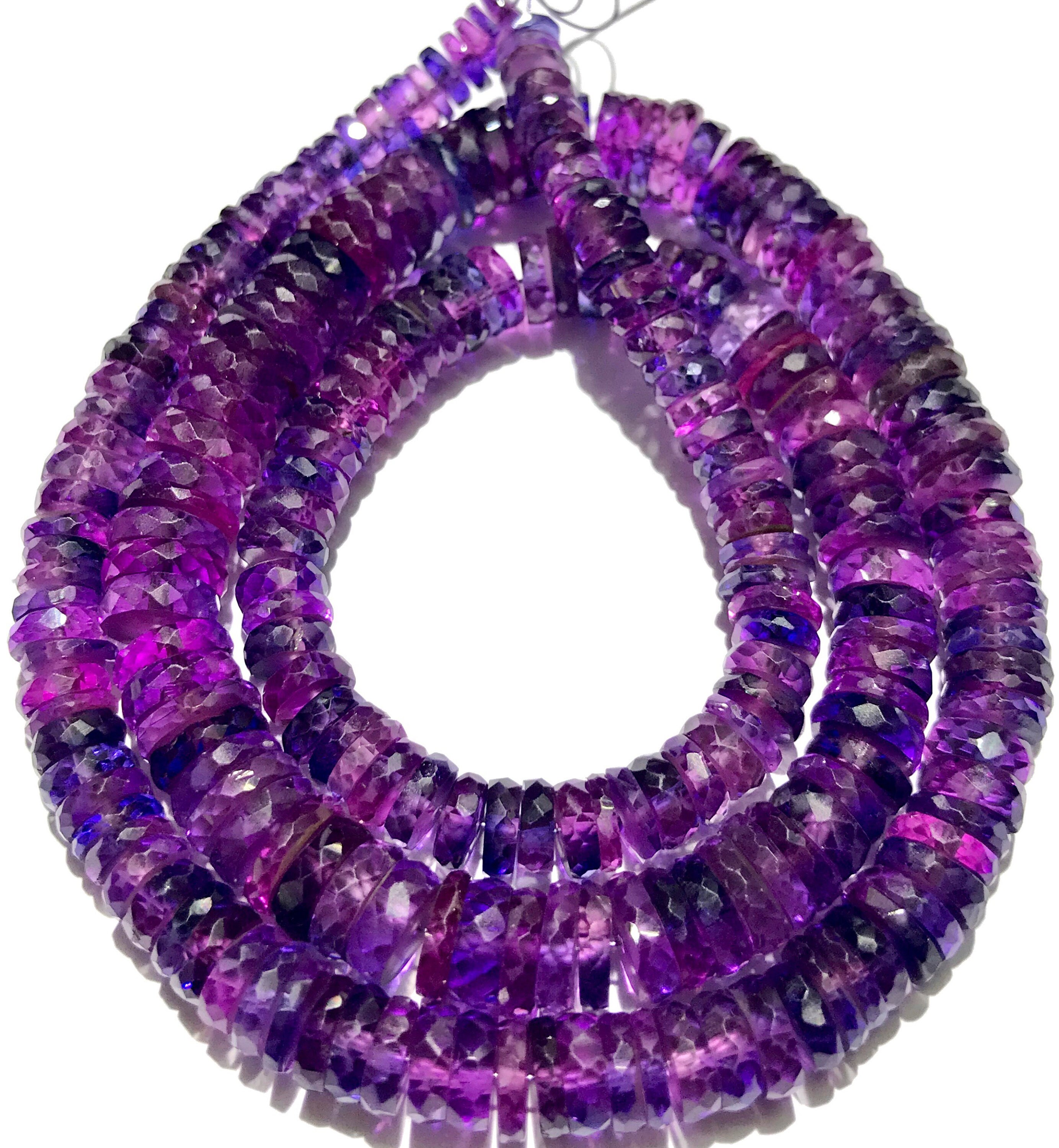Aaaa++ Gorgeous~~sparkling~~ Pink Sapphire Faceted Tyre Beads Pink Sapphire Gemstone Beads Sapphire Heishi Beads Pink Sapphire Flat Rondelle