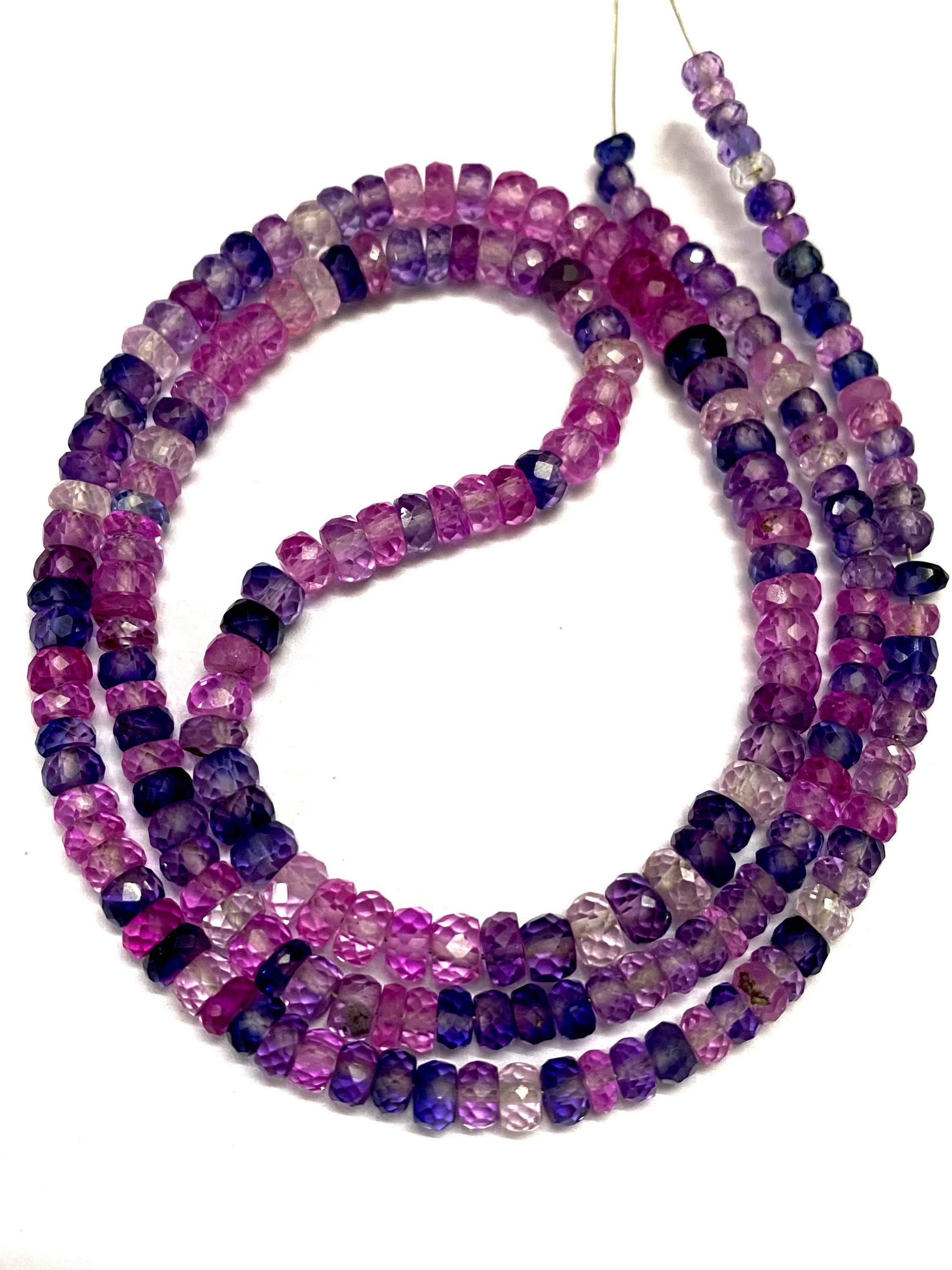 Extremely Beautiful~aaa+ Purple-pink Sapphire Beads 4-6mm Pinkish-purple Sapphire Faceted Rondelle Beads Pink Sapphire Faceted Gemstone Bead Extremely Beautiful~aaa+ Purple-pink Sapphire Beads 4-6mm Pinkish-purple Sapphire Faceted Rondelle Beads Pink Sapphire Faceted Gemstone Bead