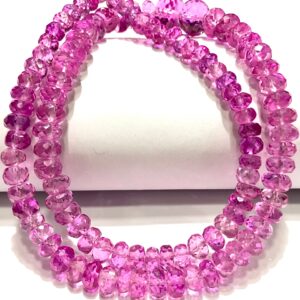 Extremely Gorgeous~~AAA++ Baby Pink Sapphire Faceted Rondelle Beads Sparkling Pink Sapphire Faceted Beads Sapphire Rondelle Gemstone Beads