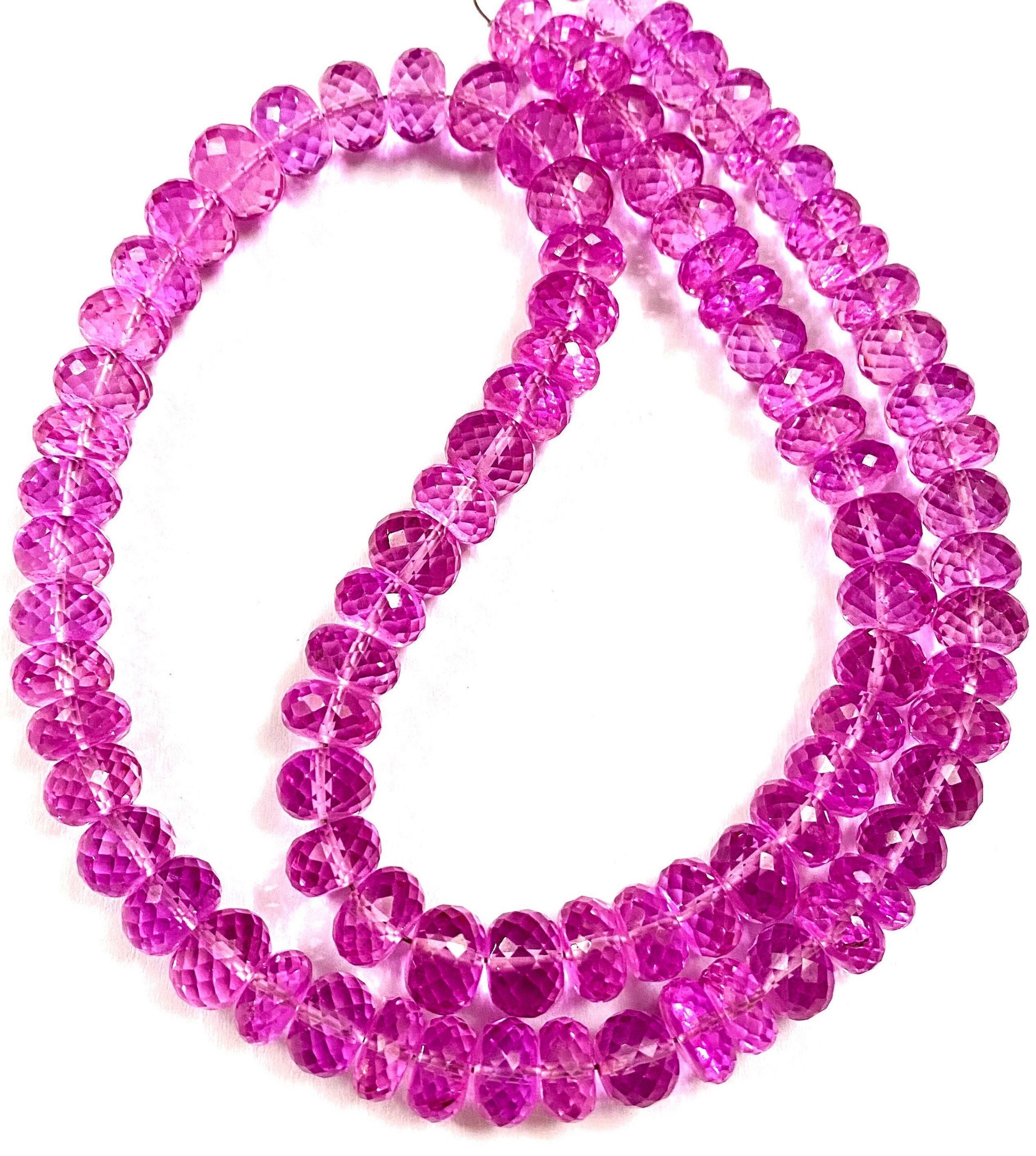 Gorgeous~aaa++ Top Quality Pink Sapphire Gemstone Beads Pink Sapphire Faceted Rondelle Beads 9-10mm Pink Sapphire Beads 21” Sapphire Jewelry Gorgeous~aaa++ Top Quality Pink Sapphire Gemstone Beads Pink Sapphire Faceted Rondelle Beads 9-10mm Pink Sapphire Beads 21” Sapphire Jewelry