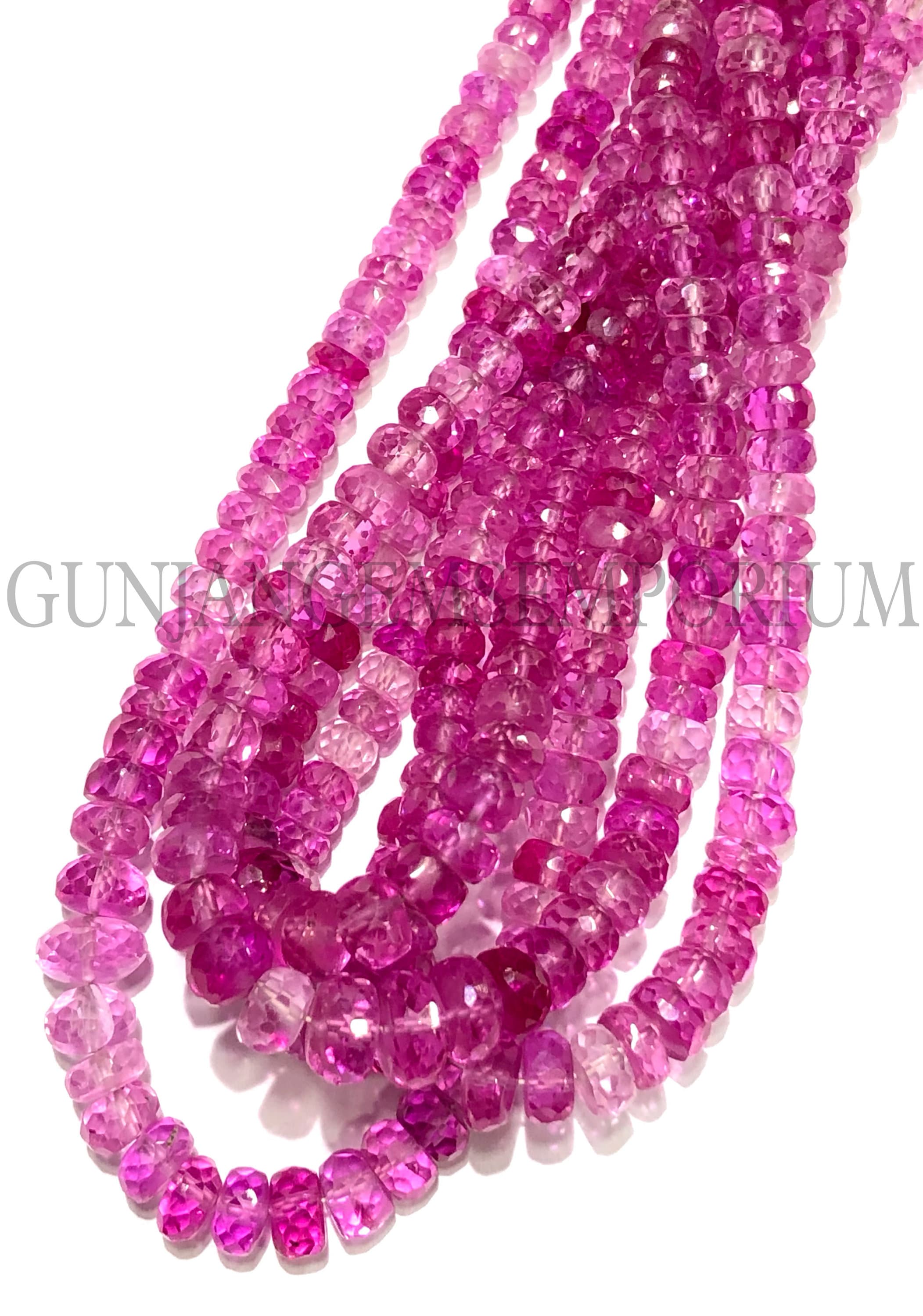 Great Aaaa+ Quality~~pink Sapphire Faceted Rondelle Beads Disco Pink Sapphire Rondelle Faceted Beads 4-5mm Sapphire Beads Sapphire Gemstone