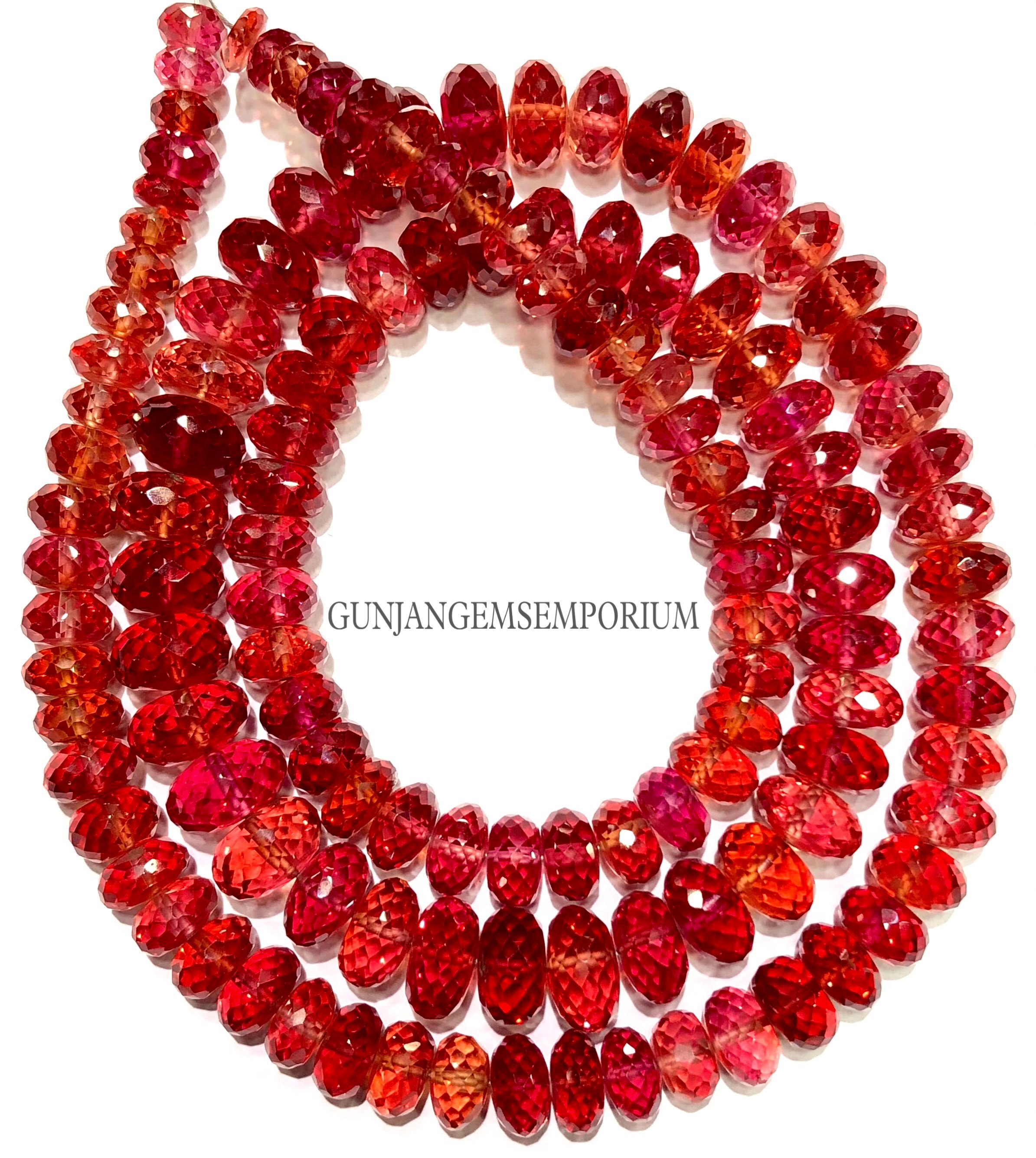 Padparadscha Sapphire Faceted Beads Aaaa+ Rarest Dark Orange Sapphire Beads Faceted Sapphire Rondelles Pink Sapphire Gemstone Wholesale Bead