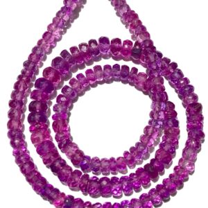 Very Rare Aaa+ Pinkish~purple Sapphire Faceted Beads 4mm-6mm Pinkish~purple Sapphire Faceted Rondelle Beads 18” Pink Sapphire Gemstone Beads Very Rare Aaa+ Pinkish~purple Sapphire Faceted Beads 4mm-6mm Pinkish~purple Sapphire Faceted Rondelle Beads 18” Pink Sapphire Gemstone Beads