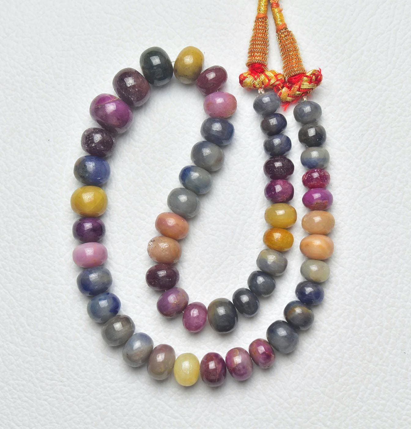 426cts, 15 Inch Strand Natural Multi Sapphire Rondelle Beads 8mm - 12mm Smooth Rondelles Pink Sapphire Blue Sapphire Rondelle Necklace No5472 426cts, 15 Inch Strand Natural Multi Sapphire Rondelle Beads 8mm - 12mm Smooth Rondelles Pink Sapphire Blue Sapphire Rondelle Necklace No5472