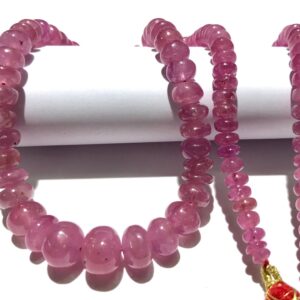 AAA+ Natural Pink Sapphire Smooth Rondelle Beads Beautiful Pink Sapphire 6mm-10mm Rondelle Beads Pink Sapphire Smooth Beads 20 Inch Necklace AAA+ Natural Pink Sapphire Smooth Rondelle Beads Beautiful Pink Sapphire 6mm-10mm Rondelle Beads Pink Sapphire Smooth Beads 20 Inch Necklace