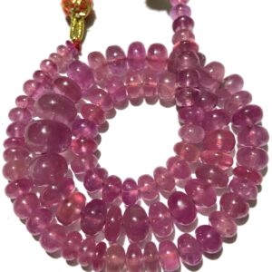 AAA+ Natural Pink Sapphire Smooth Rondelle Beads Beautiful Pink Sapphire 6mm-11mm Rondelle Beads Pink Sapphire Smooth Beads 17 Inch Necklace AAA+ Natural Pink Sapphire Smooth Rondelle Beads Beautiful Pink Sapphire 6mm-11mm Rondelle Beads Pink Sapphire Smooth Beads 17 Inch Necklace