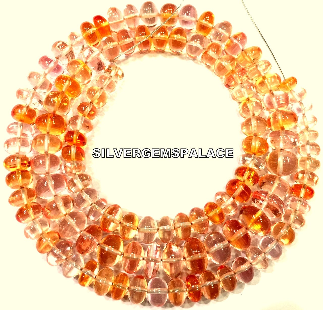 Aaaa+ Extremely Beautiful~padparadscha Sapphire Smooth Rondelle Beads Peachy Pink Sapphire Gemstone Beads Sparkle Sapphire Beads Necklace.