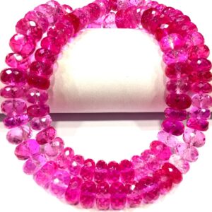 AAAA++ QUALITY Extremely Rare~Pink Sapphire Faceted Rondelle Beads Pink Sapphire Gemstone Beads Sapphire Beads Necklace Stunning Sapphire. AAAA++ QUALITY Extremely Rare~Pink Sapphire Faceted Rondelle Beads Pink Sapphire Gemstone Beads Sapphire Beads Necklace Stunning Sapphire.