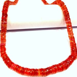 AAAA+ QUALITY~Extremely Rare~Natural Padparadscha Pinkish Sapphire Faceted Tyre Beads Sapphire Gemstone Beads Pink Sapphire Beads Necklace. AAAA+ QUALITY~Extremely Rare~Natural Padparadscha Pinkish Sapphire Faceted Tyre Beads Sapphire Gemstone Beads Pink Sapphire Beads Necklace.