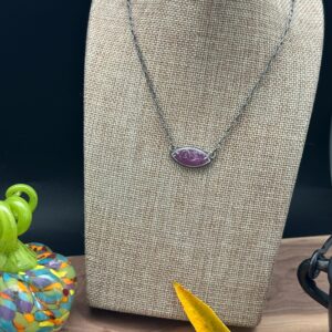 Carved Pink Sapphire Artisan Necklace