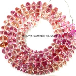 Extremely Beautiful~AAAA+ Padparadscha Pink Sapphire Smooth Rondelle Beads Sparkle Sapphire Gemstone Beads Pink Grapefruit Beads Necklace. Extremely Beautiful~AAAA+ Padparadscha Pink Sapphire Smooth Rondelle Beads Sparkle Sapphire Gemstone Beads Pink Grapefruit Beads Necklace.