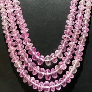 Extremely Beautiful~Rarest~~Pink Sapphire Beads Pink Sapphire 3 Layer Beaded Necklace Pink Sapphire Faceted Rondelles Sapphire Gemstone Bead Extremely Beautiful~Rarest~~Pink Sapphire Beads Pink Sapphire 3 Layer Beaded Necklace Pink Sapphire Faceted Rondelles Sapphire Gemstone Bead
