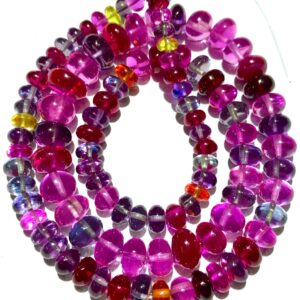 Extremely Gorgeous~~Sparkling Multi Pink Sapphire Smooth Rondelle Bead Multi Sapphire Gemstone Beads Multi Colour Stone Smooth Bead Necklace Extremely Gorgeous~~Sparkling Multi Pink Sapphire Smooth Rondelle Bead Multi Sapphire Gemstone Beads Multi Colour Stone Smooth Bead Necklace