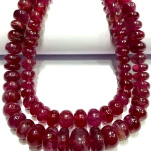 Gorgeous~~Dark Pink Sapphire Smooth Rondelle Beaded Necklace Natural Pink Sapphire Gemstone Beads Sapphire Rondelle Beads 2 Layer Necklace Gorgeous~~Dark Pink Sapphire Smooth Rondelle Beaded Necklace Natural Pink Sapphire Gemstone Beads Sapphire Rondelle Beads 2 Layer Necklace